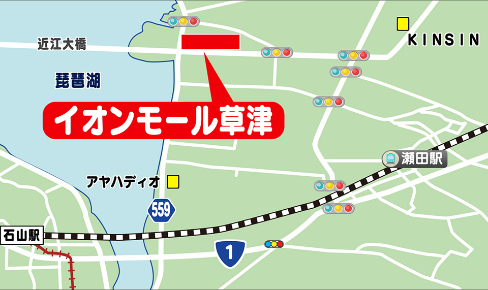 かねふく めんたいパークびわ湖　地図